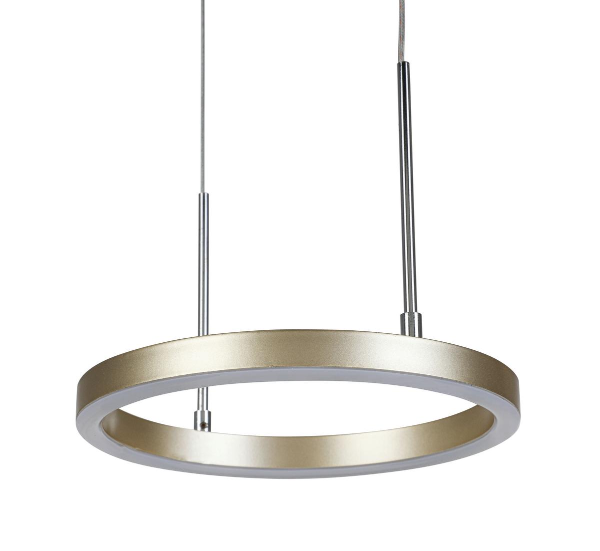 ZÁVESNÉ LED SVIETIDLO STONI - šampanská, Modern, kov/plast (42/150cm) - Mömax