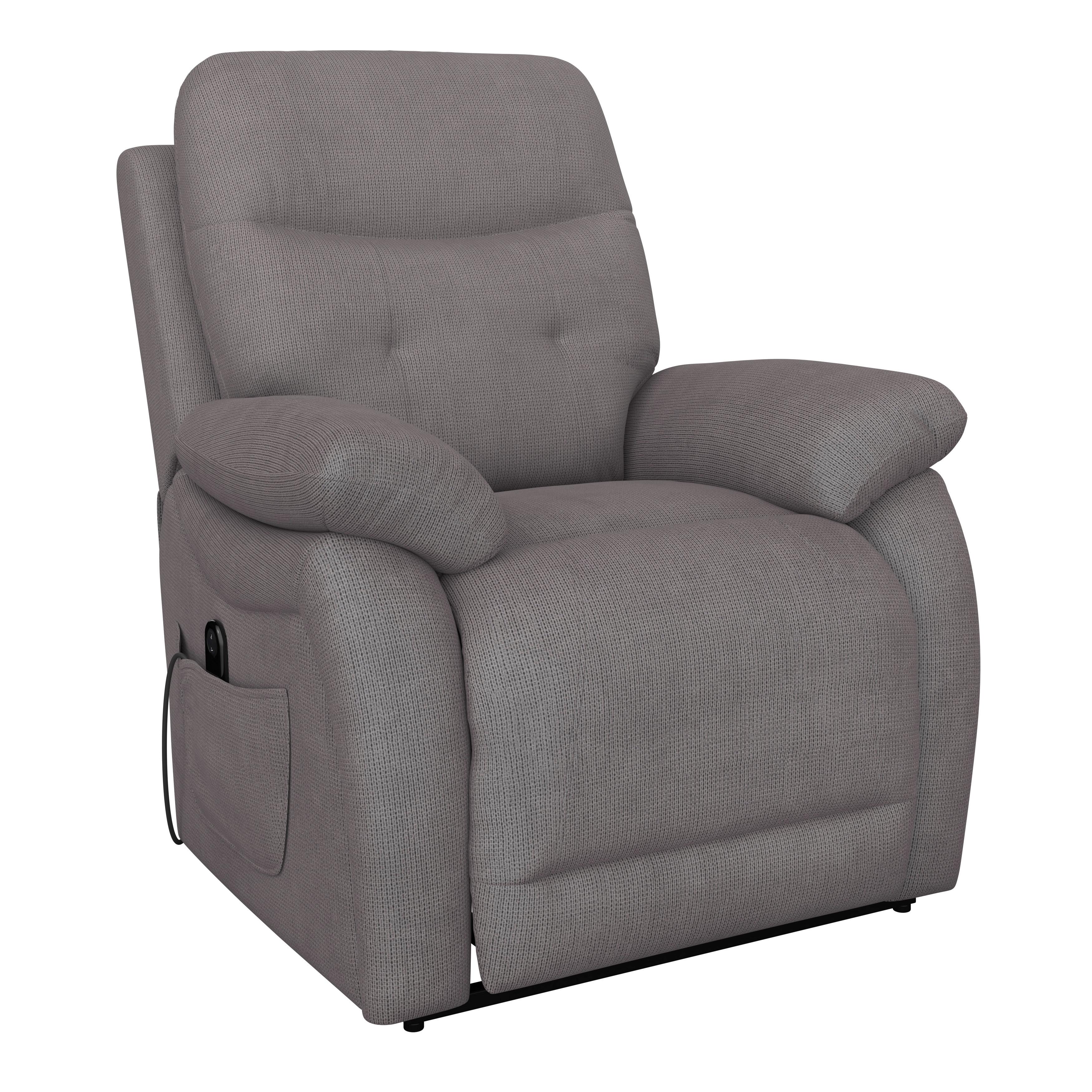Relaxsessel mit Aufstehhilfe Mario Webstoff Dunkelgrau - Dunkelgrau/Schwarz, MODERN, Textil/Metall (89/107/94cm) - James Wood