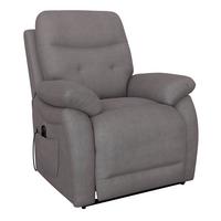 Relaxsessel mit Aufstehhilfe Mario Webstoff Dunkelgrau - Dunkelgrau/Schwarz, MODERN, Textil/Metall (89/107/94cm) - James Wood