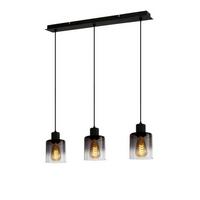 Hängeleuchte Medina H: 120 Cm 3-Flammig Mit Rauchglas - Multicolor, ROMANTIK / LANDHAUS, Glas/Metall (62/12/120cm) - James Wood