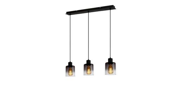 Hängeleuchte Medina H: 120 Cm 3-Flammig Mit Rauchglas - Multicolor, ROMANTIK / LANDHAUS, Glas/Metall (64/12/120cm) - James Wood