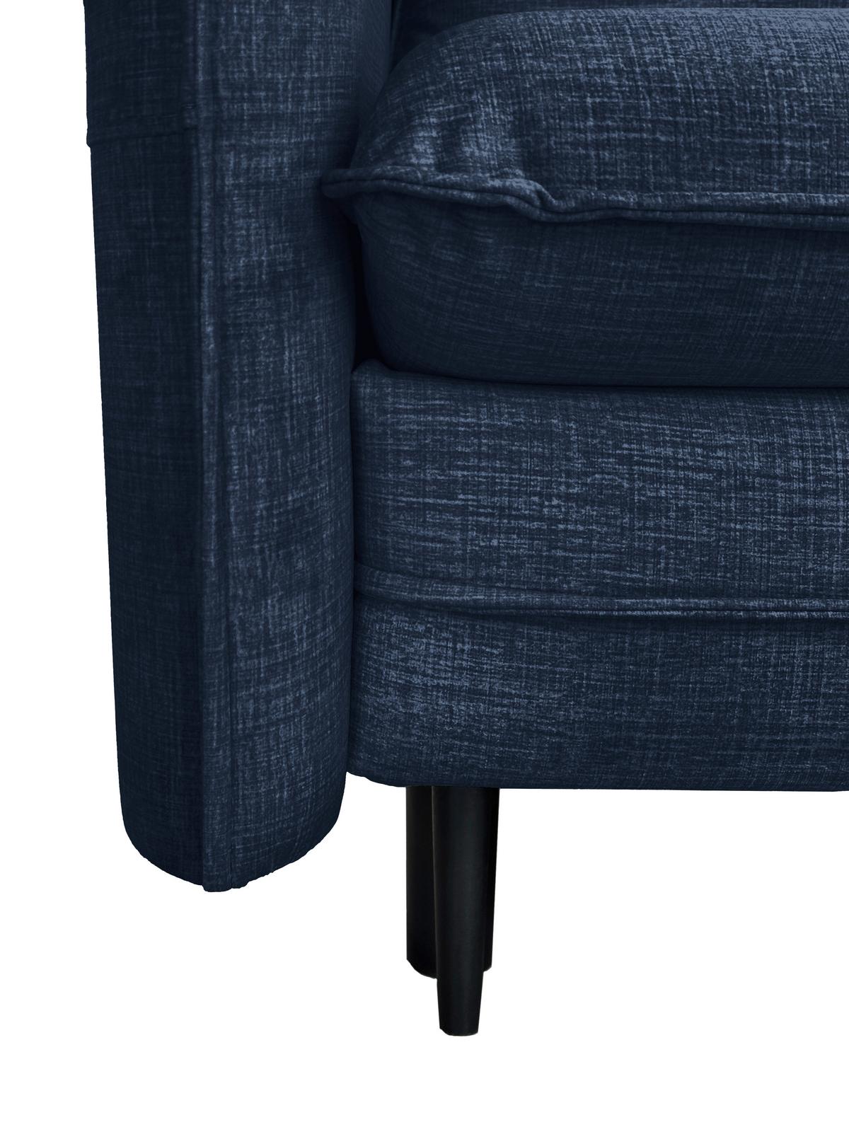 Schlafsofa Melody - Blau/Schwarz, Design, Textil (216/96/102cm) - MID.YOU
