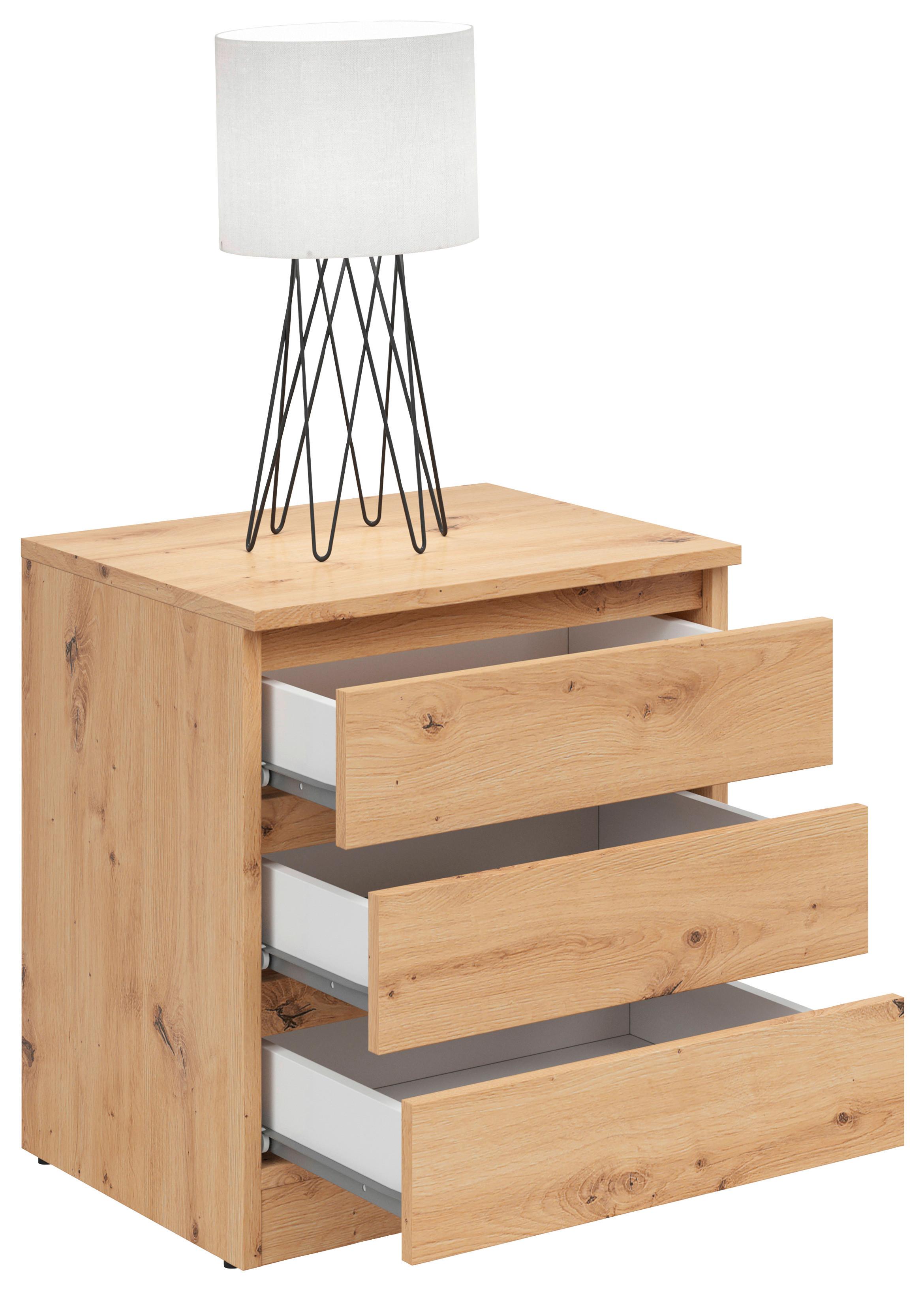 NOČNÝ STOLÍK SATURN - dub artisan, Konventionell, kompozitné drevo (45/52/42cm)