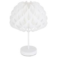 Tischlampe Irene Weiß Mit Schalter - Weiß, Basics, Kunststoff/Metall (25/35cm) - Globo