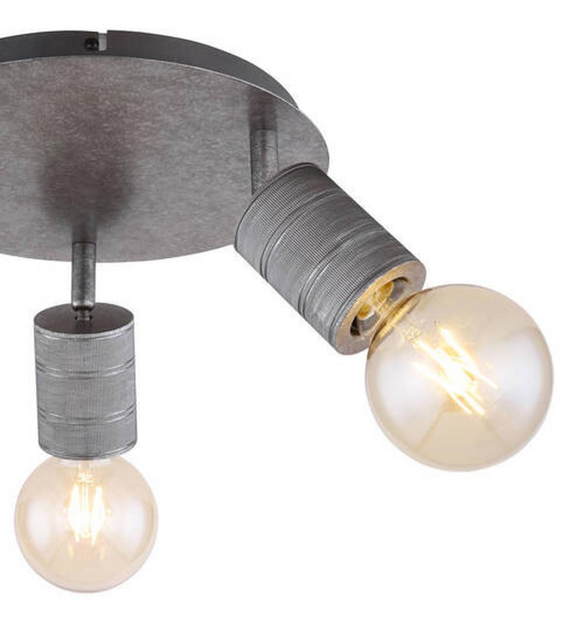 Strahler 3-flammig Ø 28 Cm - Silberfarben, Basics, Metall (28/16cm) - Globo