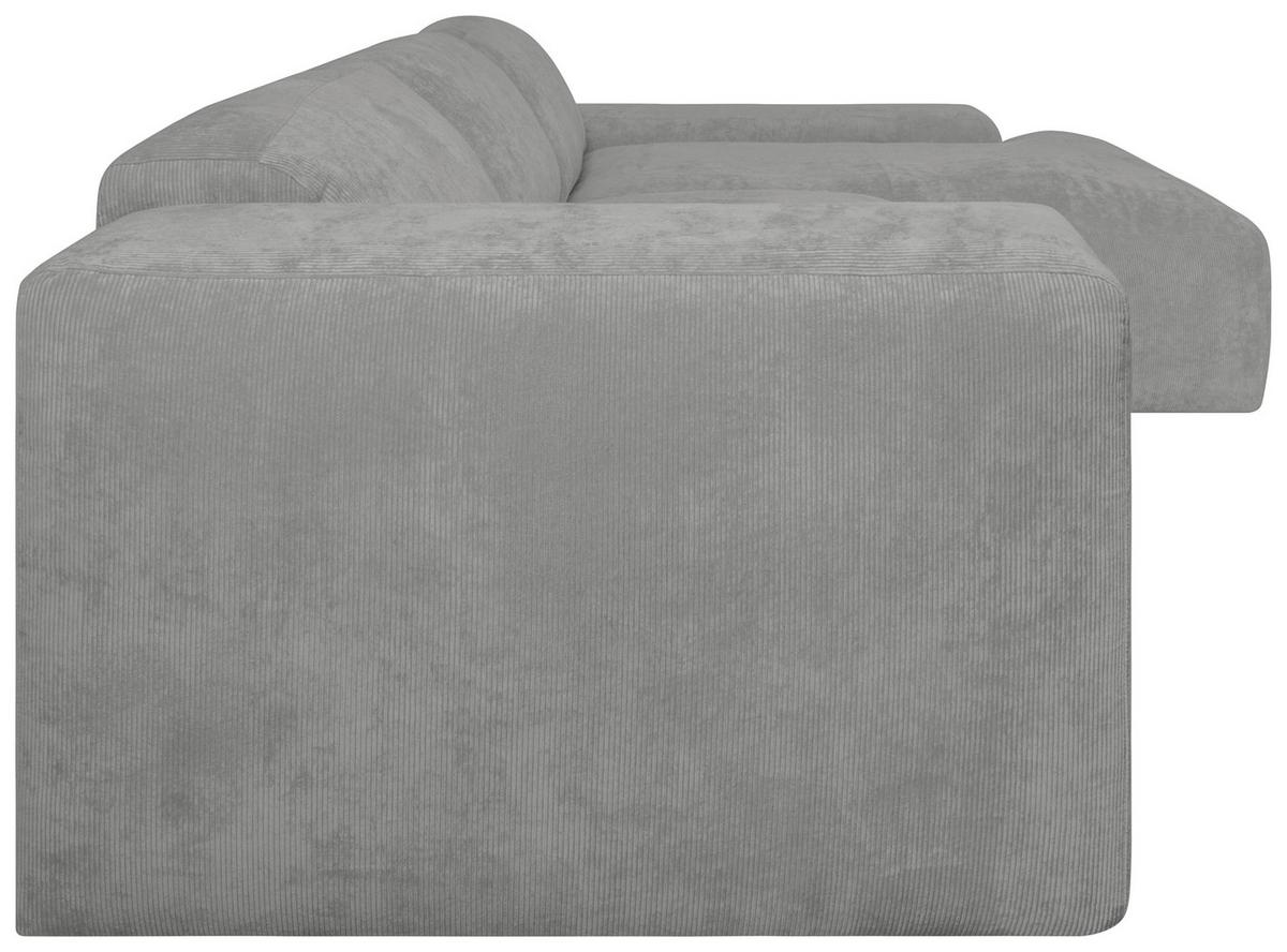 Ecksofa Hannah Hellgrau 343x170 cm - Hellgrau/Schwarz, Design, Textil (343/170cm) - MID.YOU