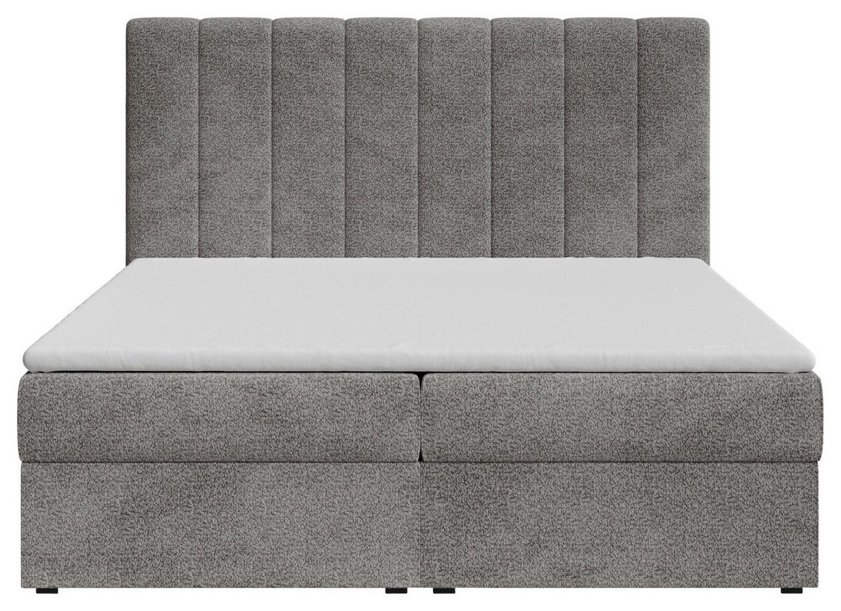 Boxbett Paris Lf: 160x200 Anthrazit - Anthrazit/Schwarz, MODERN, Holz/Kunststoff (160/200cm) - MID.YOU