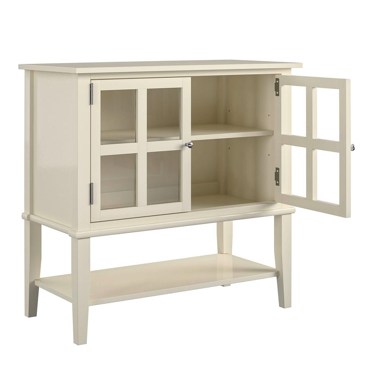 Kommode Franklin Weiß B: 80 cm - Weiß, Design, Glas/Holz (80/78/40cm) - MID.YOU
