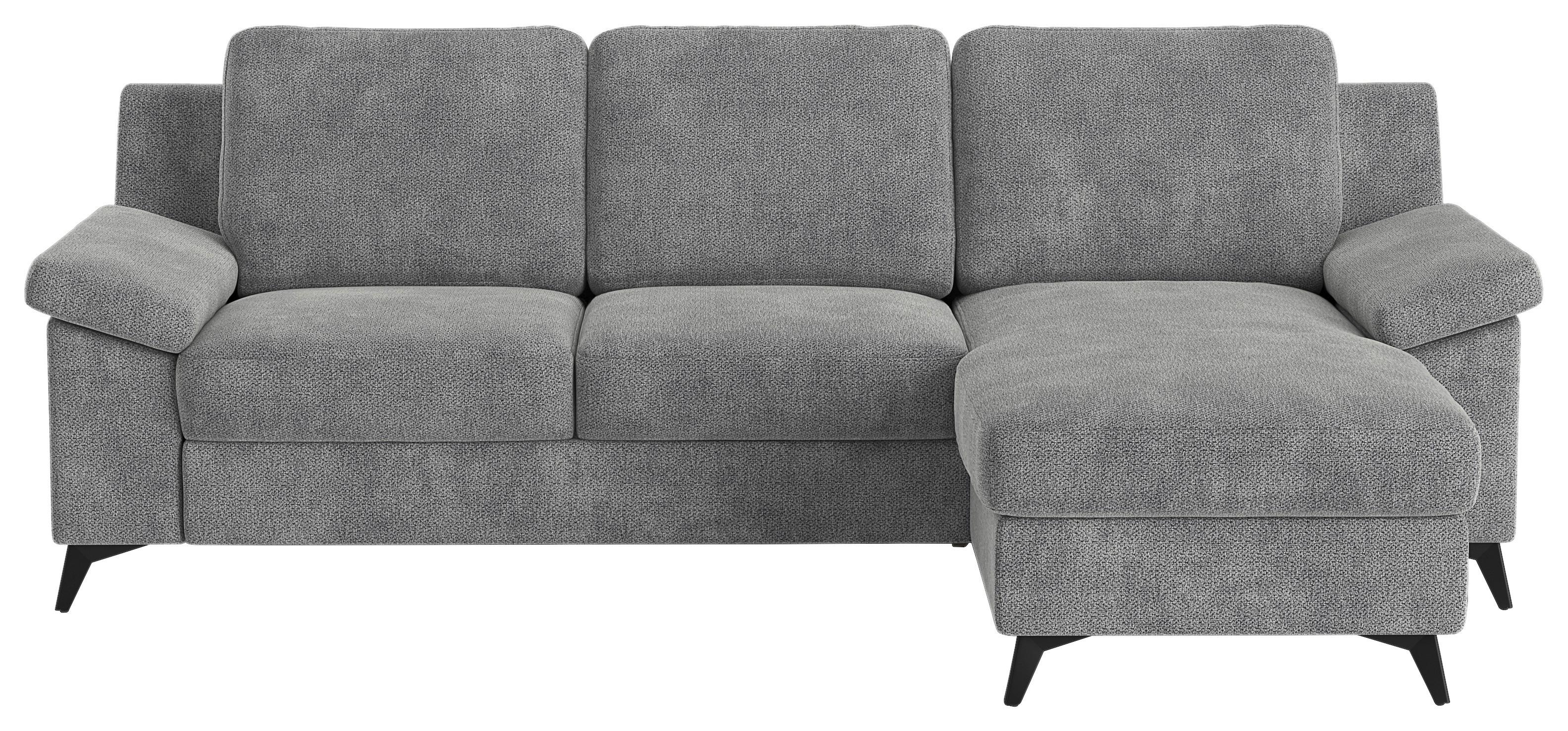 ECKSOFA Boom, Grau S: 245x156 cm - Schwarz/Grau, KONVENTIONELL, Textil (245/156cm) - Cotta