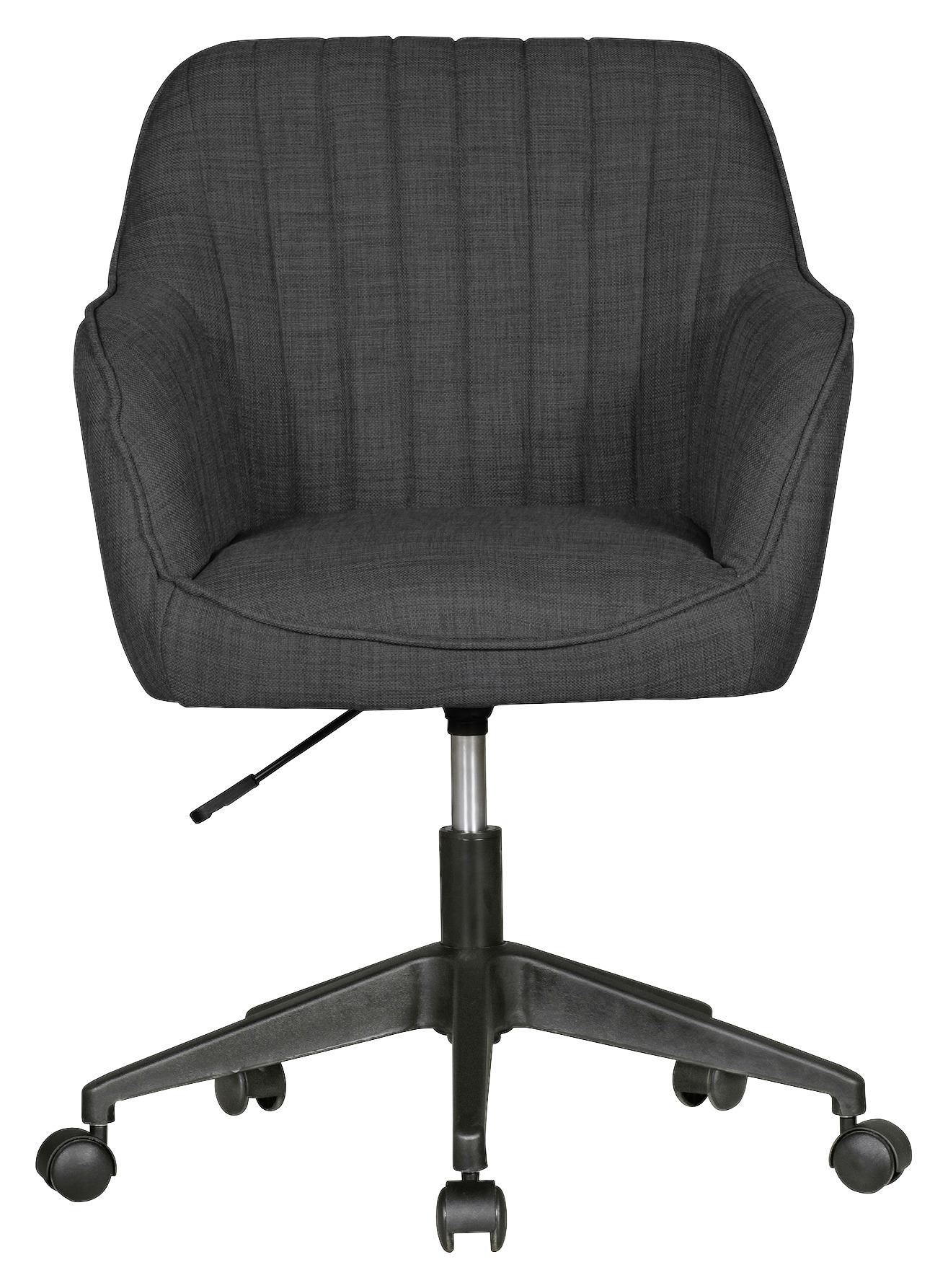 Stolička MARA antracitová - čierna/antracitová, Modern, textil/plast (65/83/65cm) - MID.YOU