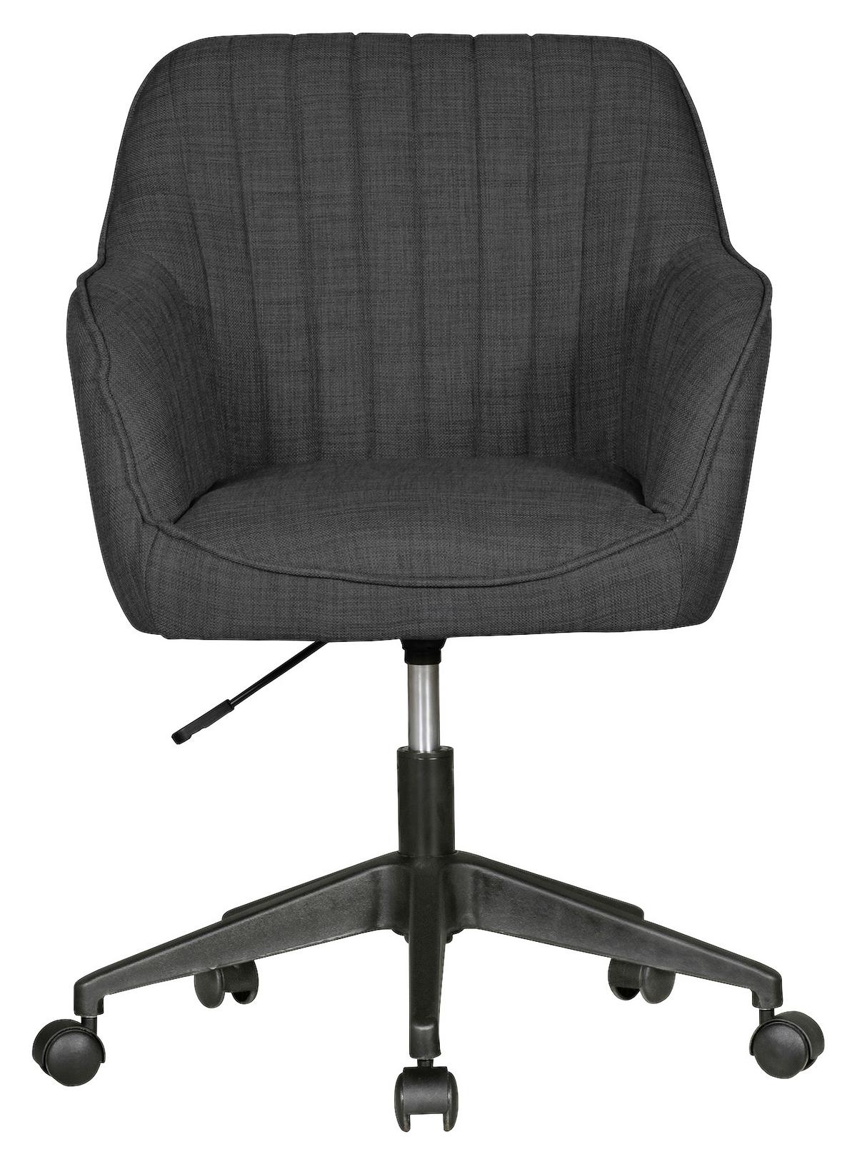 Stolička MARA antracitová - čierna/antracitová, Modern, textil/plast (65/83/65cm) - MID.YOU