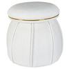 Hocker Corin 135 Goldfarben/Weiß D: 51,5 cm - Goldfarben/Weiß, Design, Textil (51,5/55cm) - Kayoom