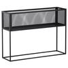 Bücherwand Netz - Schwarz, Design, Metall (110/80/30cm) - Livetastic