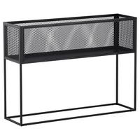 Bücherwand Netz - Schwarz, Design, Metall (110/80/30cm) - Livetastic