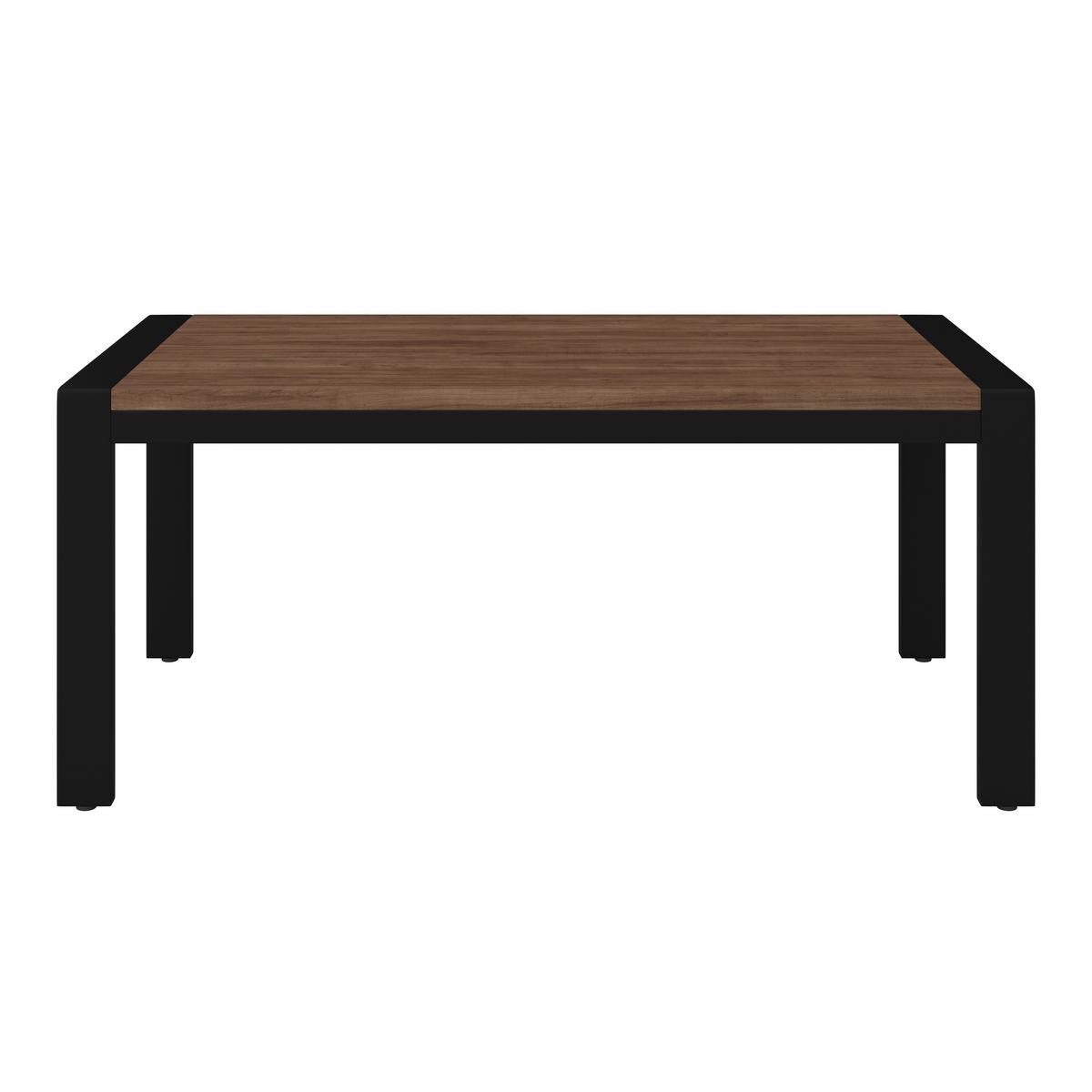 Jídelní stůl ALEYA 180, vlášský ořech - černá/barvy vlašských ořechů, Moderní, kov/dřevo (180/76/90cm) - Bessagi Home