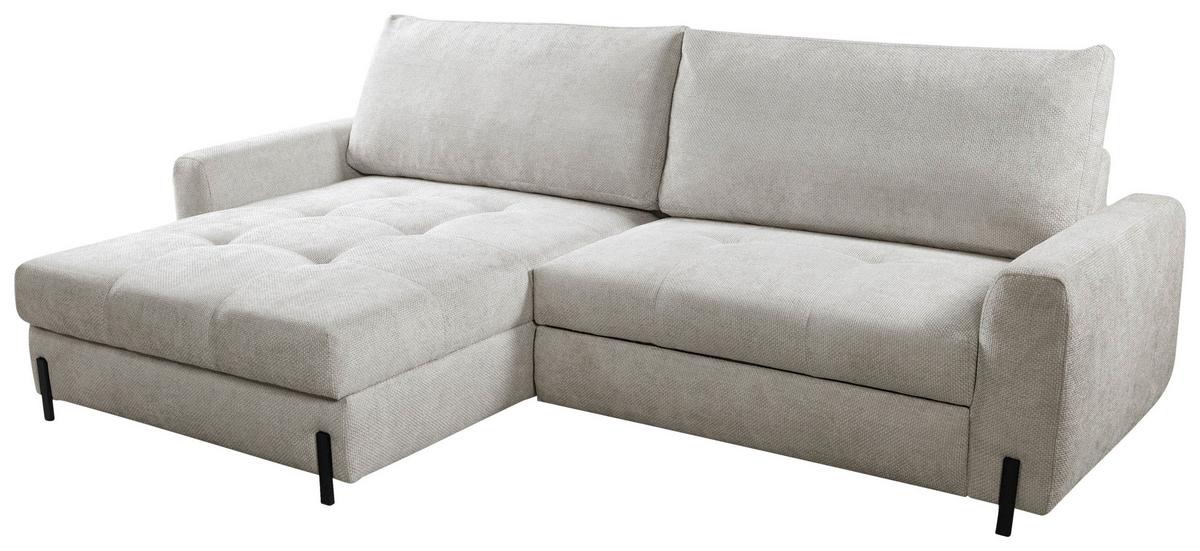 Ecksofa Naomi Beige/Schwarz, 162 cm - Beige/Schwarz, Design, Textil (162/265cm) - MID.YOU