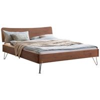 Bett Locarno Nussbaumfarben 140x200 Cm - Anthrazit/Nussbaumfarben, MODERN, Holz (140/200cm) - Hasena