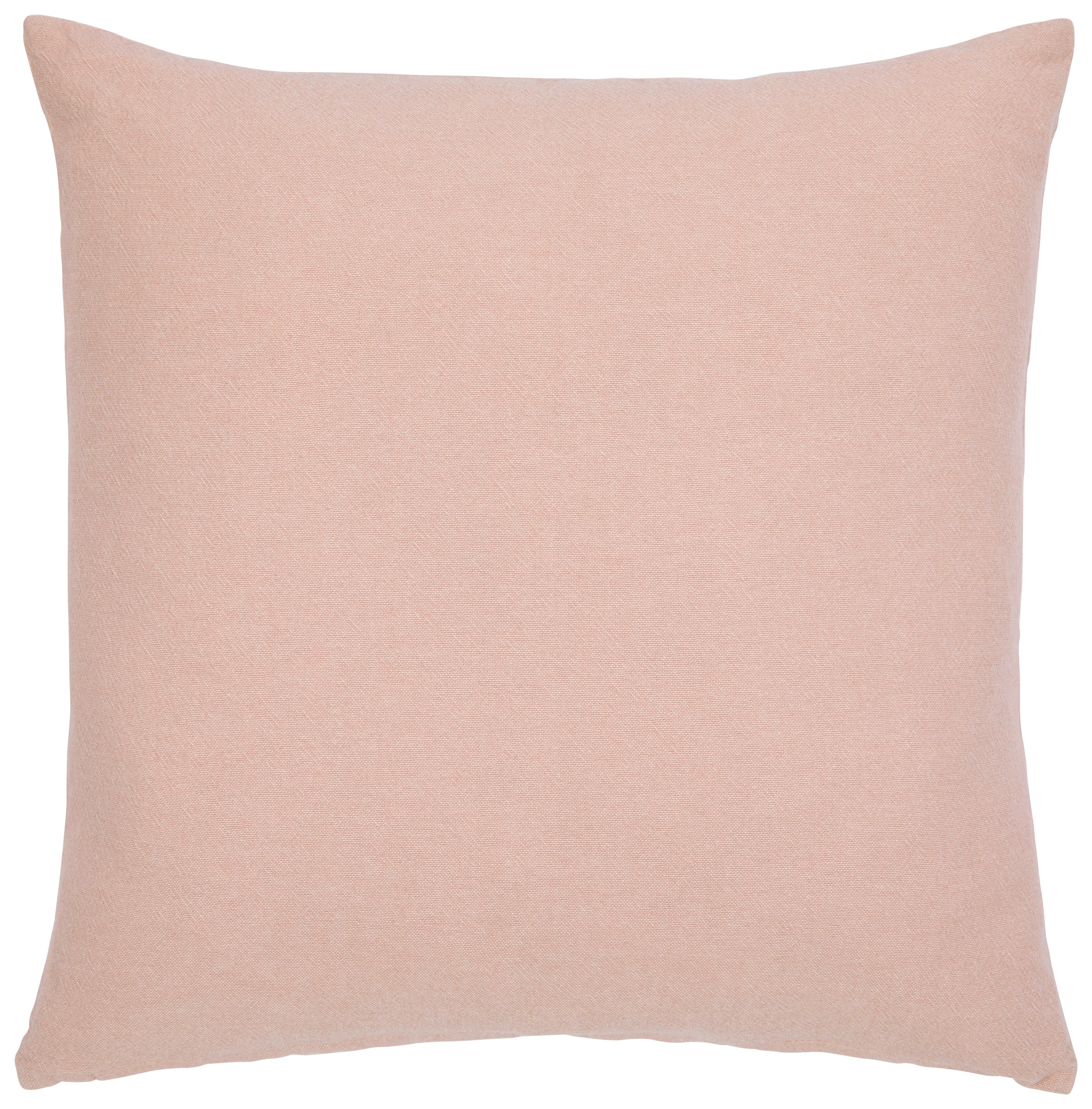 Zierkissen Nora 45x45 Cm Polyester Rosa Mit Zipp - Rosa, MODERN, Textil (45/45cm) - Luca Bessoni