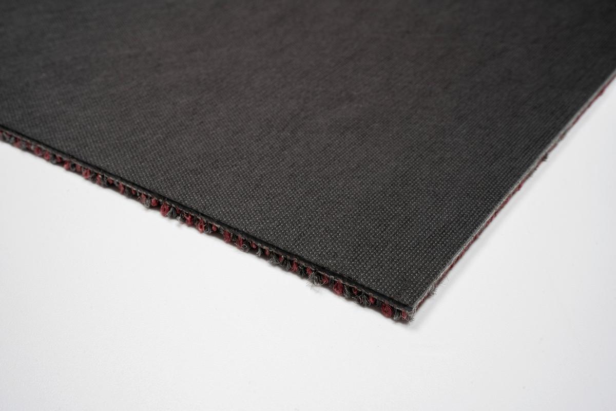 Teppichfliese Grau/Rot Ambition 50x50 cm Florhöhe 3mm - Rot/Grau, Basics, Textil (50/50cm)