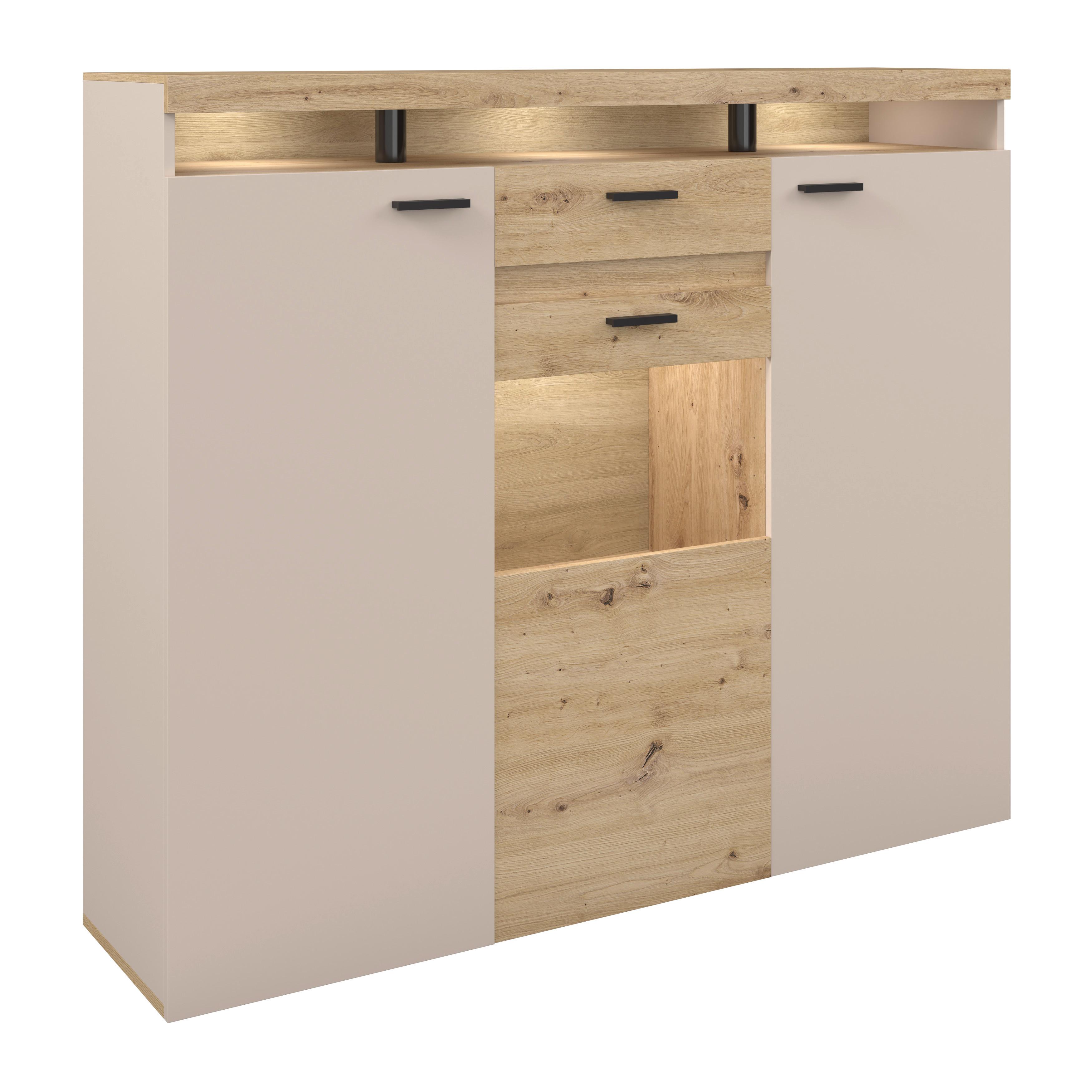 Highboard Strada Giga Eiche Artisan/Kashmir, B:151cm