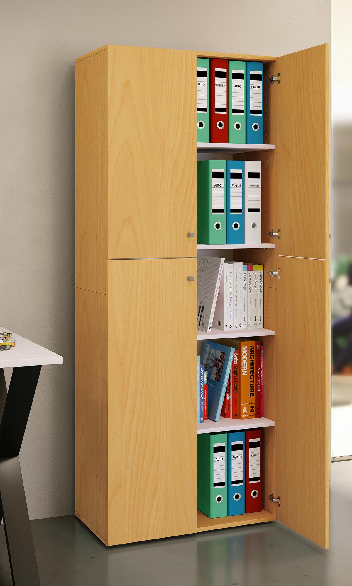Aktenschrank Lona Buche Dekor B 70 cm - Buchefarben, KONVENTIONELL, Holzwerkstoff (70/182/37cm) - MID.YOU