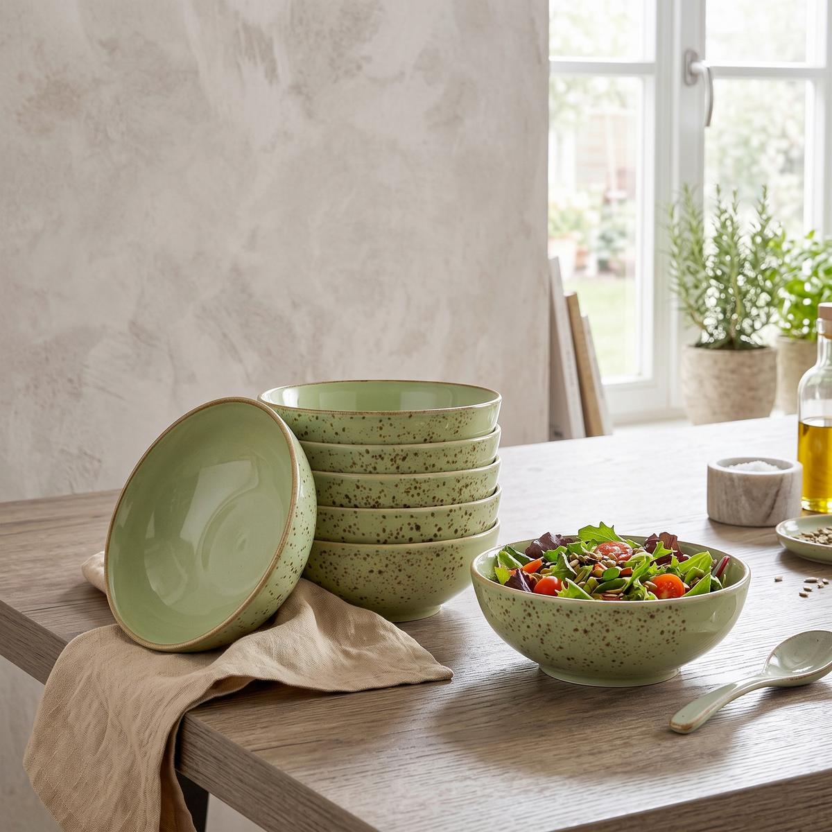 SADA MISEK NATURE COLLECTION - zelená, Trend, keramika (16,5cm) - Creatable