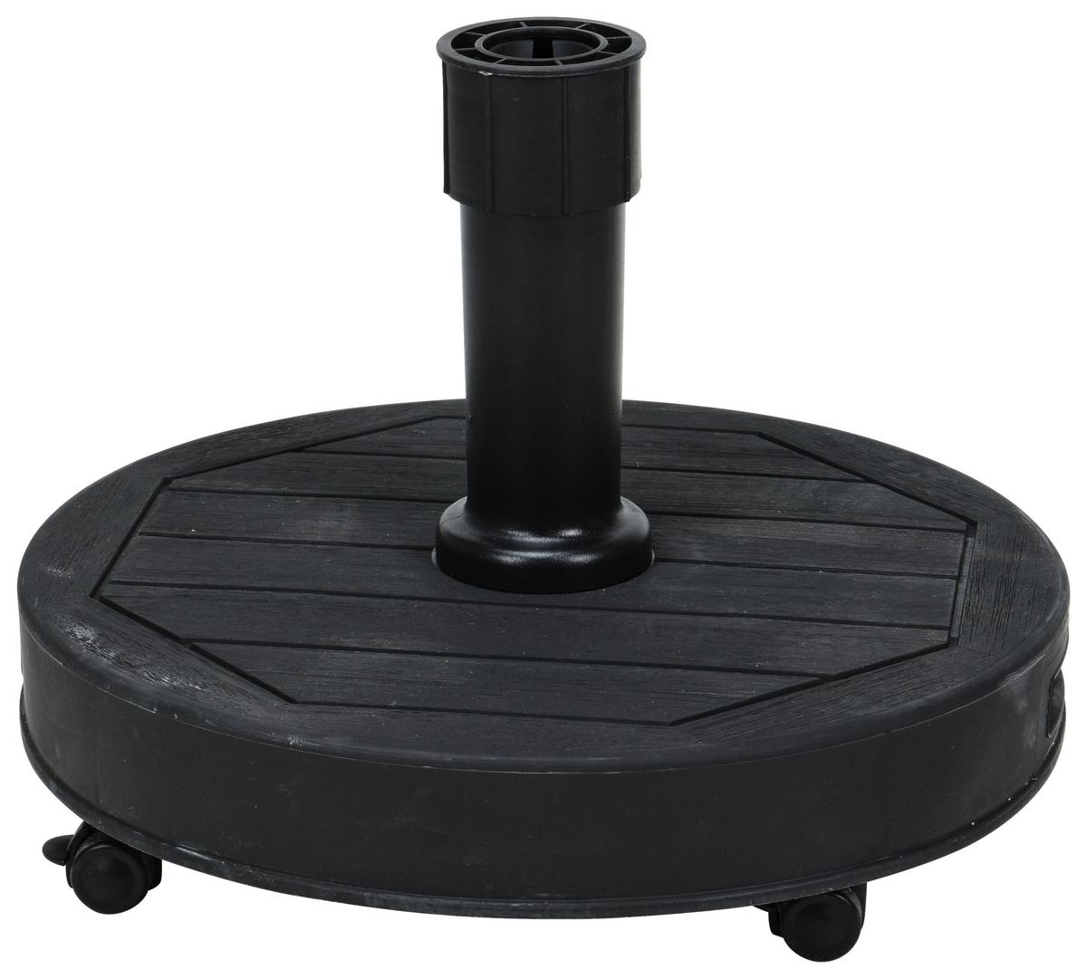 Schirmständer Kunststoff/Beton für DM 48,5 cm Herbert - Schwarz, Basics, Kunststoff (48,5cm)