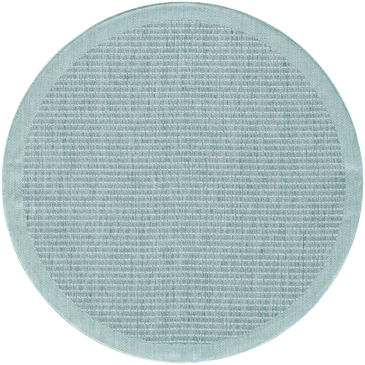 Outdoor-Teppich Giza Blau 120 cm, In- & Outdoor - Blau, Basics, Textil (120cm) - Novel