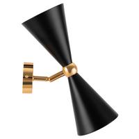 Wandleuchte Vesper - Goldfarben/Schwarz, Trend, Metall (18/32/0cm) - MAYTONI