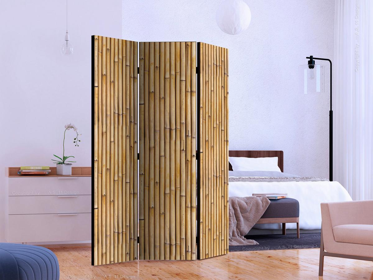 Paravent Braun Beige B: 135 Cm - Beige/Braun, Basics, Holz/Textil (135/172/3cm) - artgeist