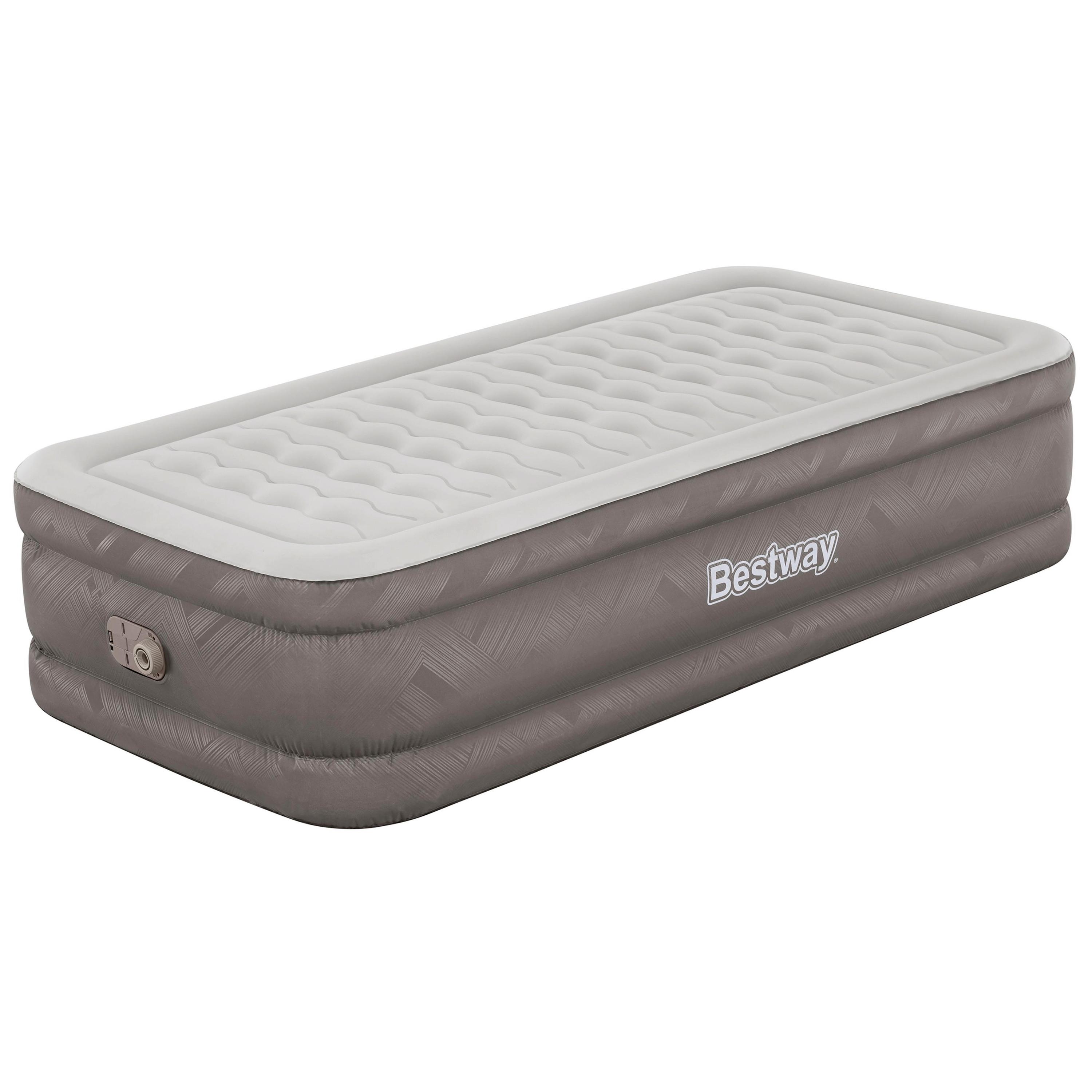 Luftbett Anita 191x97x46 cm bis 180kg, inkl. Pumpe - Braun/Grau, KONVENTIONELL, Kunststoff/Metall (191/97/46cm) - Bestway