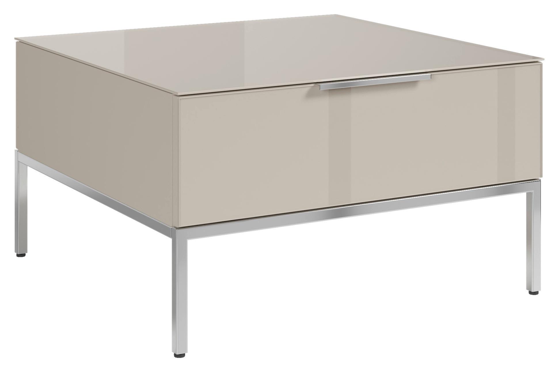 KONFERENČNÍ STOLEK SIENA - kašmírová/barvy chromu, Moderní, kov/kompozitní dřevo (70/41/70cm) - Premium Living