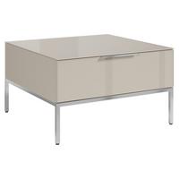 KONFERENČNÍ STOLEK SIENA - kašmírová/barvy chromu, Moderní, kov/kompozitní dřevo (70/41/70cm) - Premium Living