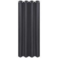 Vorhang Mit Ösen Barnaby 140x235 cm Schwarz - Schwarz, KONVENTIONELL, Textil (140/235cm) - Ondega