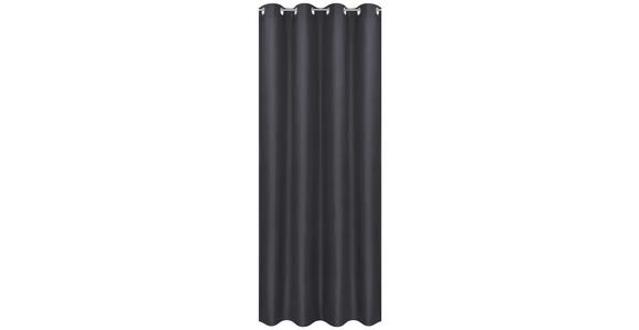 Vorhang Mit Ösen Barnaby 140x235 Cm Schwarz - Schwarz, KONVENTIONELL, Textil (140/235cm) - Ondega