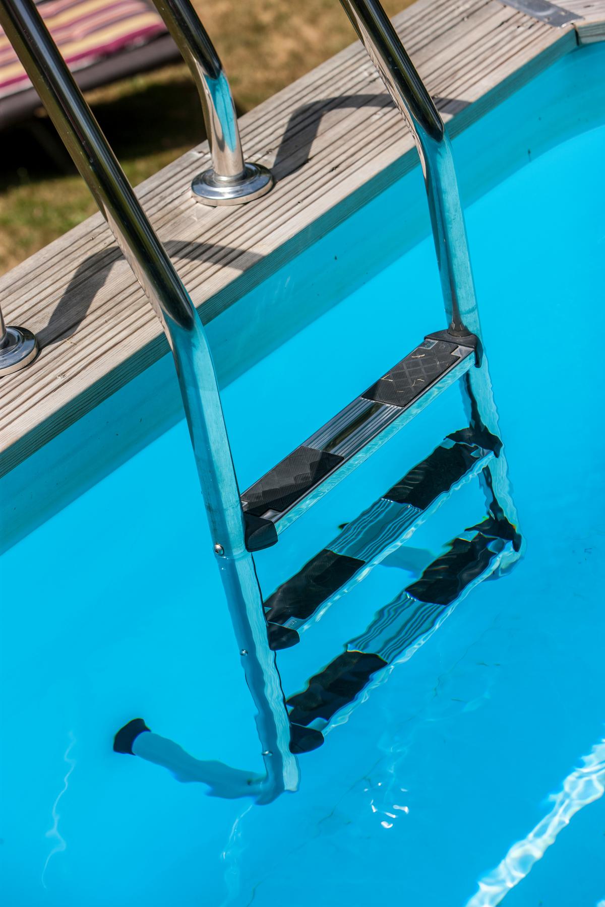 Poolleiter Leiter - Alufarben, KONVENTIONELL, Metall (50/162,5/9cm) - Gre