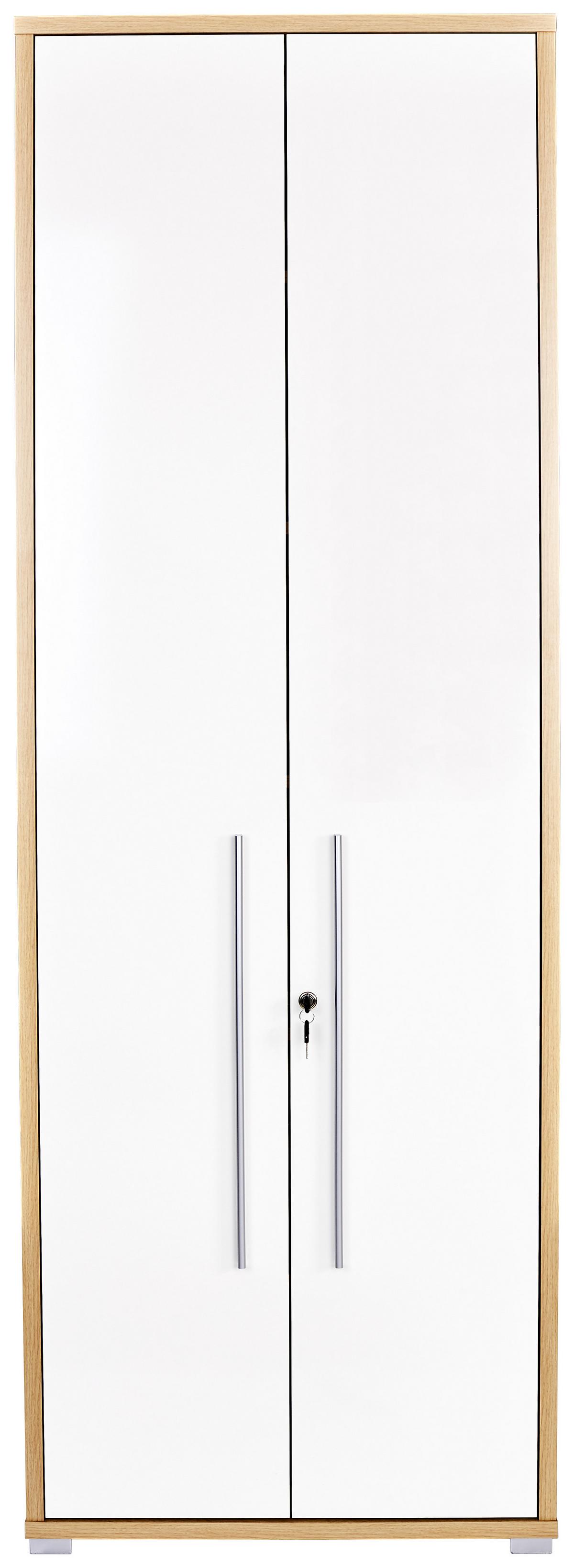 Aktaszekrény Profi - tölgyfa/fehér, Modern, faalapú anyag (75/220/35cm) - Ondega