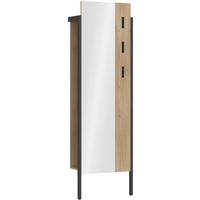 Garderobenpaneel Sarina Eichefarben B: 59,4 cm - Eichefarben/Silberfarben, Trend, Holzwerkstoff (59,4/200/31,5cm)