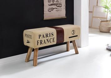 0850051702 - Sitzbank Leder/Leinen B: 91 cm