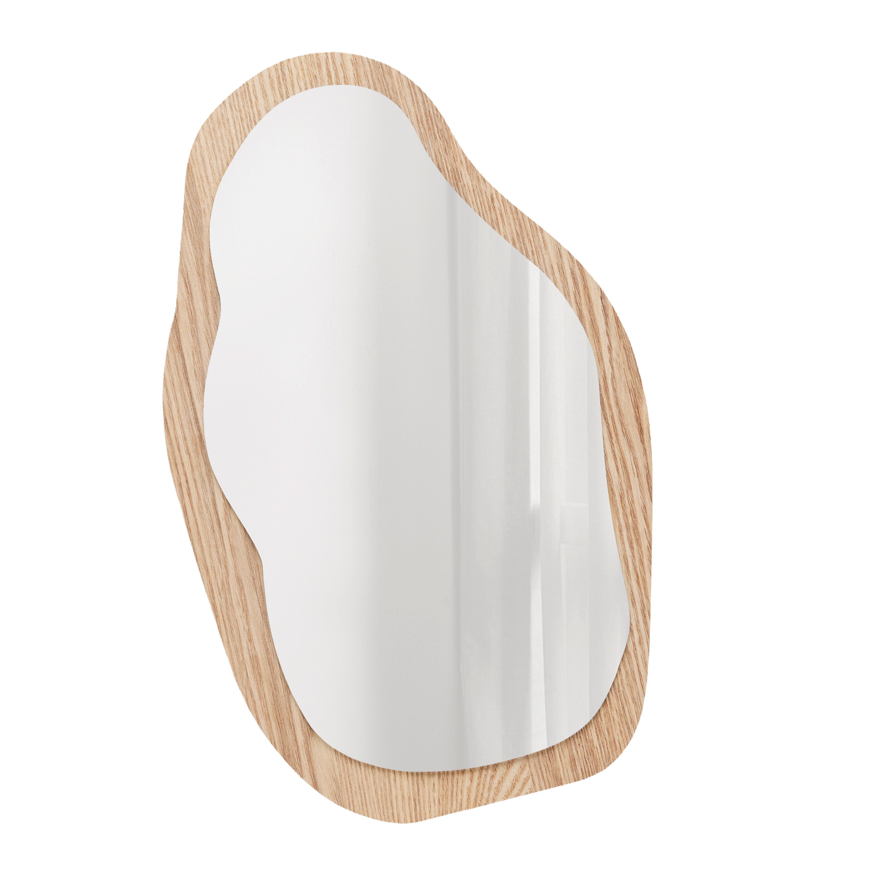 Dekorace na zeď Farina - hnědá, Basics, dřevo/sklo (24,5/40cm) - Modern Living