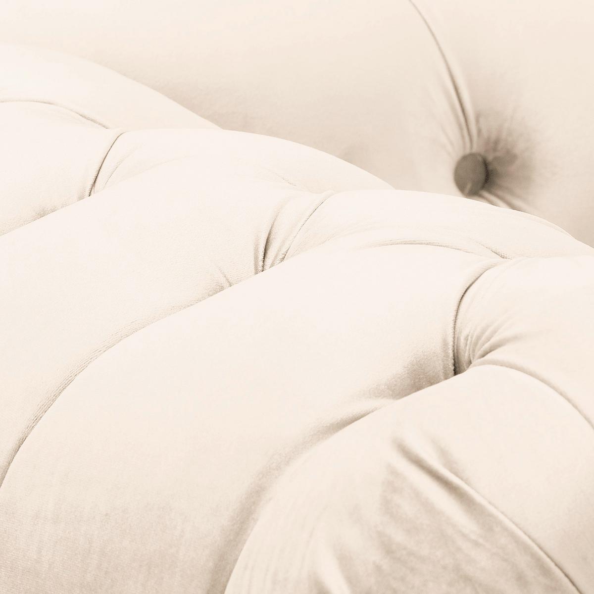 Récamiere Pako Creme B: 185cm - Creme/Braun, Design, Textil (185/93/75cm) - Livetastic