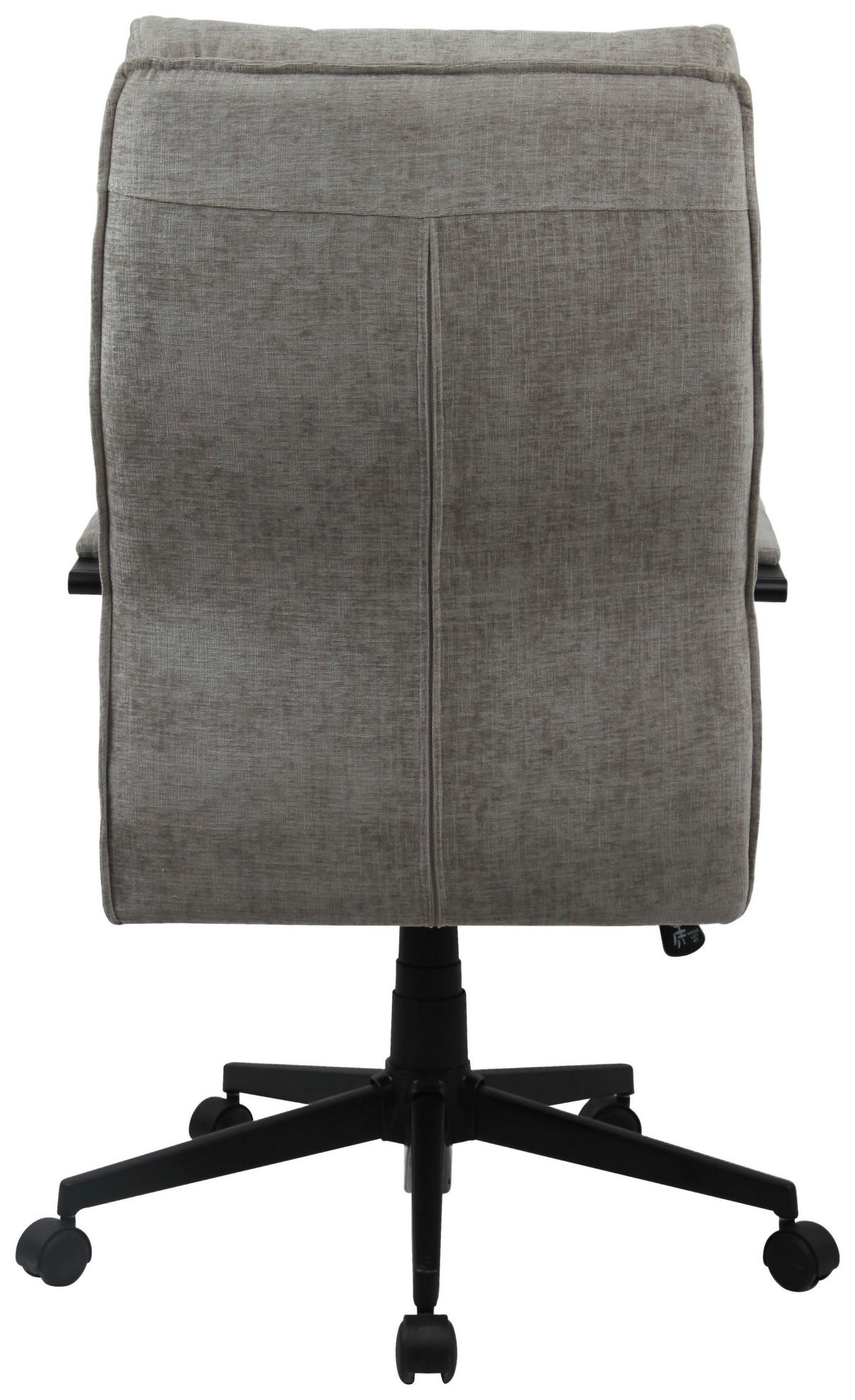 Chefsessel Graz 2 Hellgrau B: 58 cm - Hellgrau/Schwarz, Trend, Kunststoff/Textil (58/112/62cm)