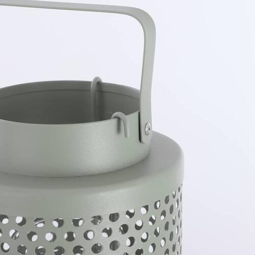 Laterne Sanja - Olivgrün, MODERN, Metall (12/18,5cm) - Luca Bessoni