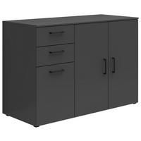 Kommode mit Füßen B: 120 cm Multi Cabinet Graphitfarben - Anthrazit/Graphitfarben, MODERN, Holzwerkstoff (120/83/52cm)