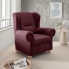Ohrensessel Torello Bordeaux B: 92cm - Wildeiche/Bordeaux, KONVENTIONELL, Textil (92/102/89cm) - Livetastic