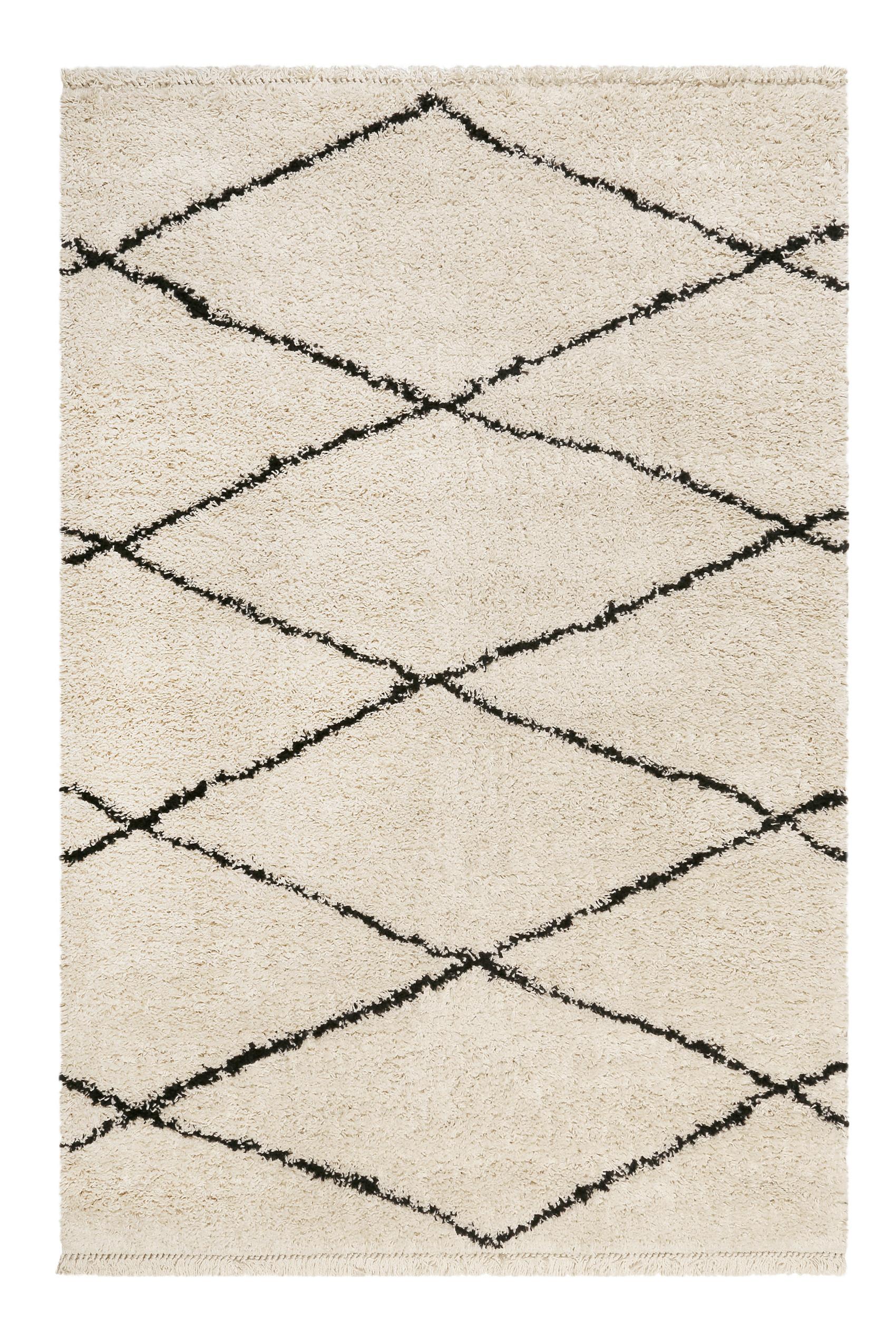 Hochflorteppich Studio One - Beige, Design, Textil (133/200cm) - WECON HOME