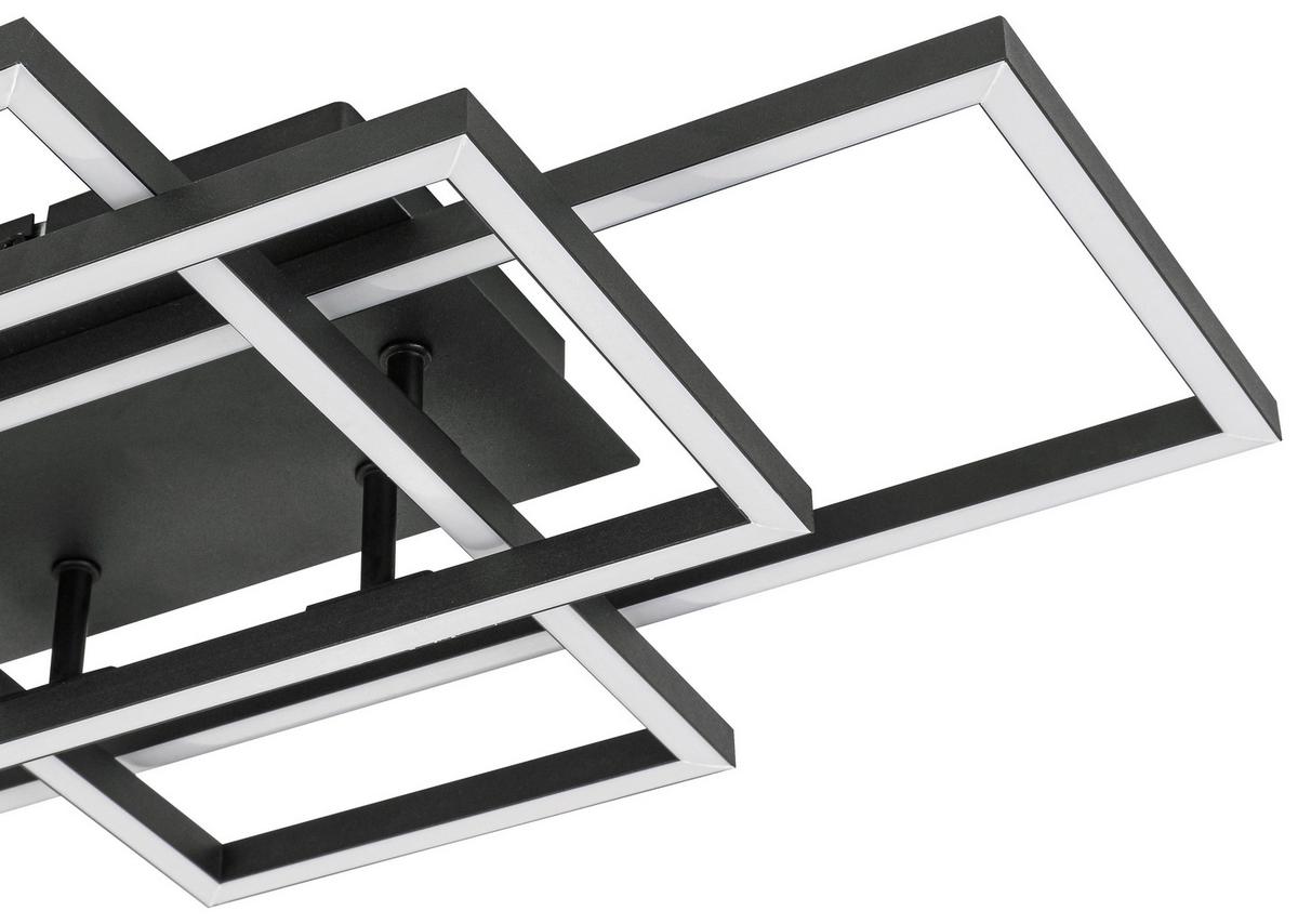 LED-Deckenleuchte Amil - Schwarz, MODERN, Kunststoff/Metall (58/36/9cm) - Luca Bessoni
