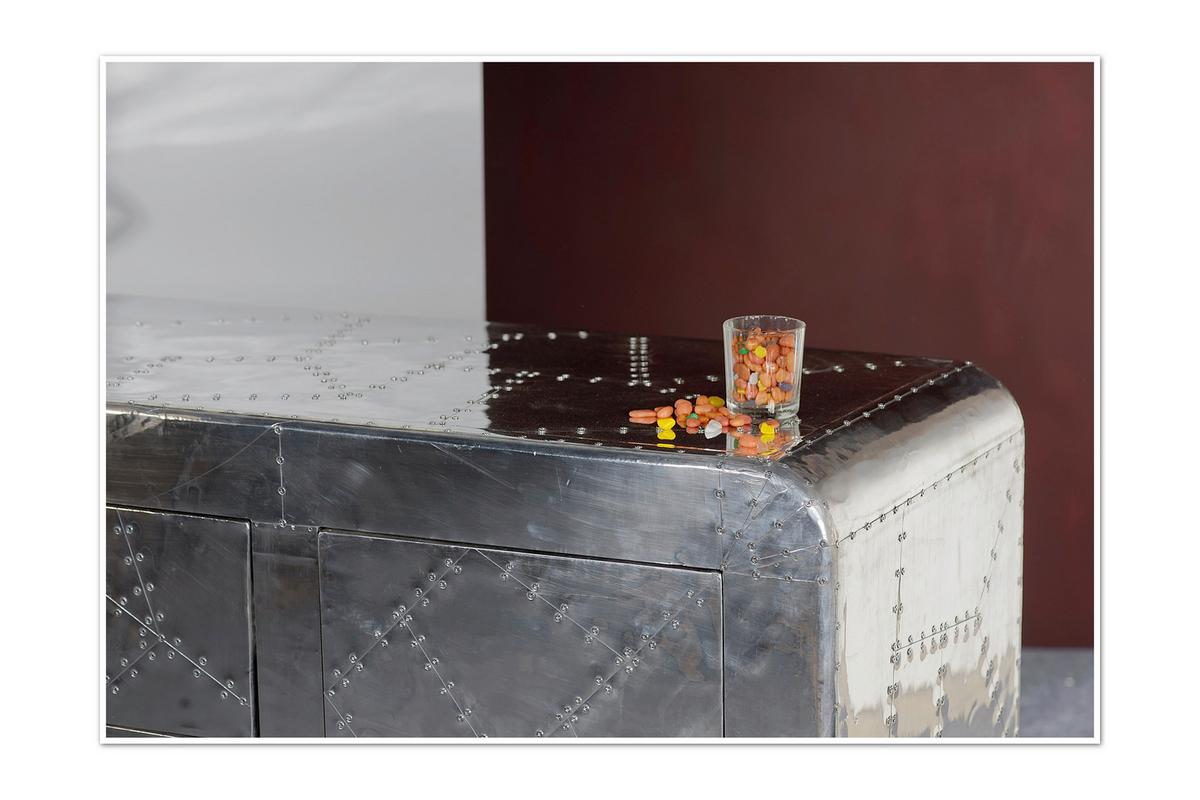 SIDEBOARD Silberfarben B: 150cm - Silberfarben, Design, Holz/Holzwerkstoff (150/90/45cm) - MID.YOU