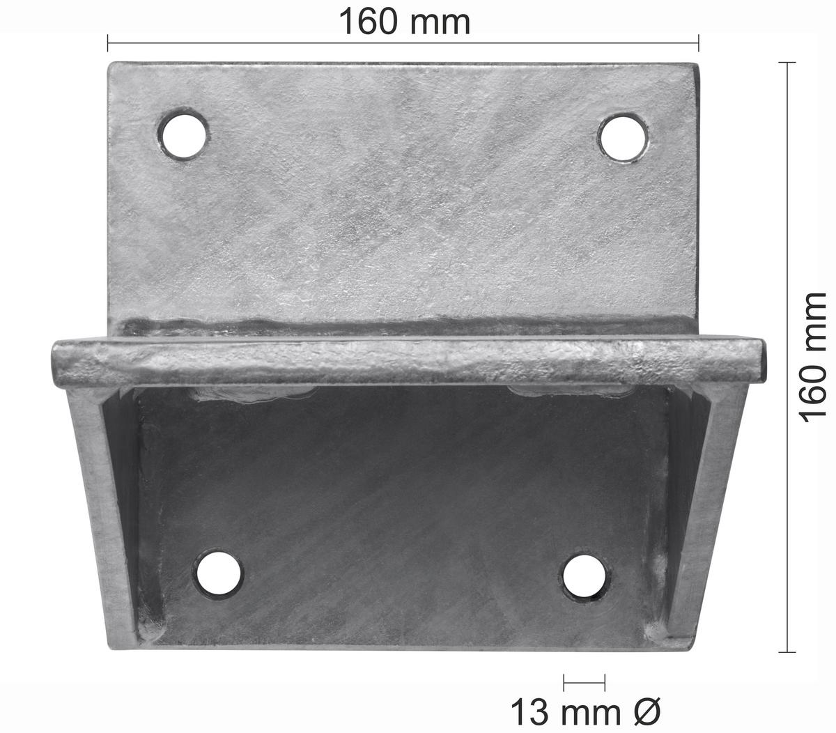 Sonnenschirm-wandkonsole Universal - Silberfarben, Basics, Metall (16/16/21cm) - Schneider