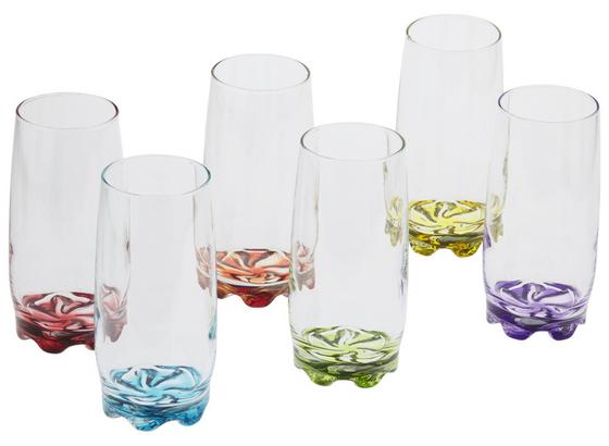 Longdrink-Glas Alison - Blau/Gelb, KONVENTIONELL, Glas - Ombra Longdrink-Glas Alison - Blau/Gelb, KONVENTIONELL, Glas - Ombra